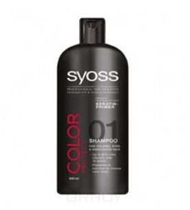 Syoss Шампунь для окрашенных и мелированных волос Keratin-Primer Color Protect, 500 мл