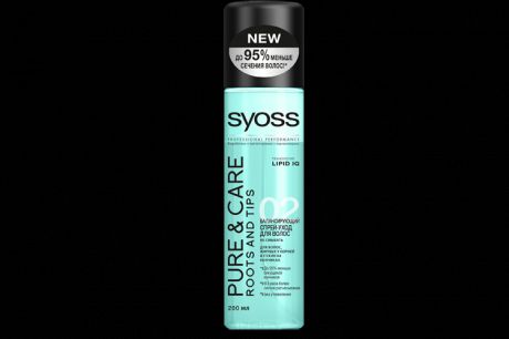 Syoss Балансирующий спрей для волос жирных у корней и сухих на кончиках Pure&Care, 200 мл