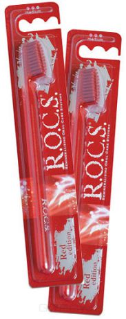 ROCS Зубная щетка Special Edition Red Edition средняя