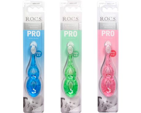 ROCS Зубная щетка Pro Baby от 0 до 3 лет для детей