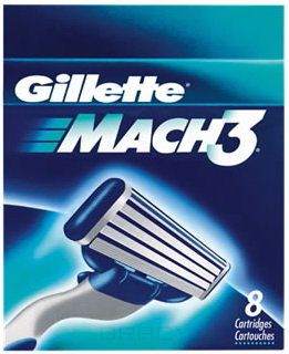 Gillette Сменные кассеты для бритья Mach3, 2 шт./уп.