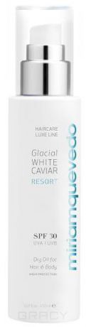 MiriamQuevedo Сухое масло для волос и тела SPF30 с маслом прозрачно-белой икры Glacial White Caviar Resort SPF30 Dry Oil For Hair and Body, 150 мл