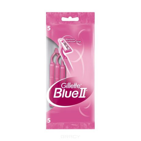 Gillette Станок для бритья женский одноразовый Blue II, 5 шт