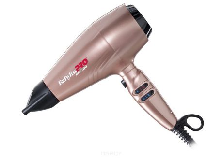 BabyLiss Pro Фен Rapido 2200Вт, ионизация, 3 насадки + глушитель, диффузор (2 цвета)