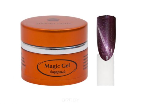 Planet Nails Гель magic Gel магнитный, 5 г (8 оттенков), Гель magic Gel магнитный, 5 г, 5 г, Бордовый