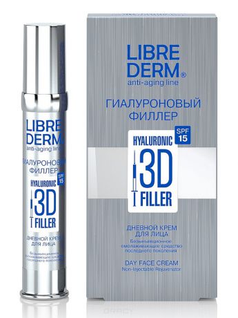 Librederm Гиалуроновый 3D филлер дневной крем для лица SPF 15, 30 мл