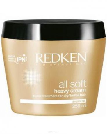 Redken Глубоко питающая маска с аргановым маслом для сухих и ломких волос All Soft Heavy Cream, 250 мл