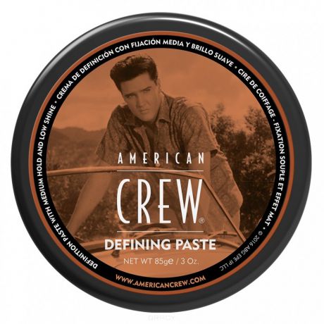 American Crew Паста со средней фиксацией и низким уровнем блеска для укладки волос King Defining Paste, 85 г