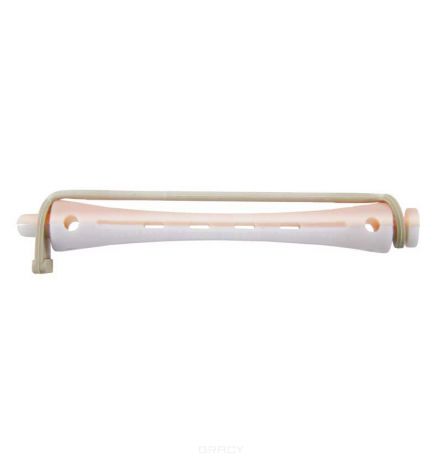 Sibel Бигуди для химической завивки бело-розовые длинные 80 мм (диаметр 7 мм), 12 шт./уп.