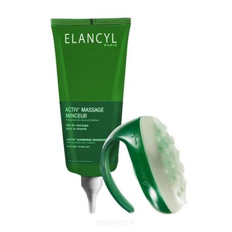 Elancyl Актив массаж - массажер + гель для противоцелюлитного массажа, 200 мл