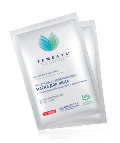Femegyl Интенсивно-увлажняющая маска для лица с Гиалуроновой кислотой и Коллагеном, 40 шт/уп