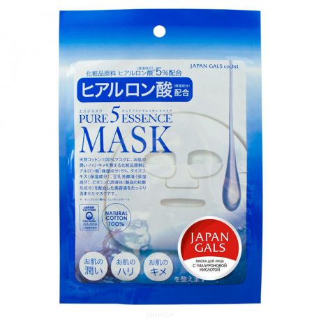 Japan Gals Маска с гиалуроновой кислотой Pure5 Essential