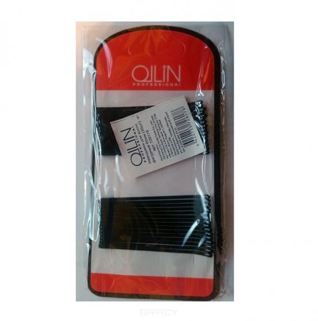 OLLIN Professional Невидимки для волос гладкие черные, 30 шт (2 вида), 30 шт, 70 мм, 726185