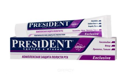 President Паста зубная Exclusive, 50 мл