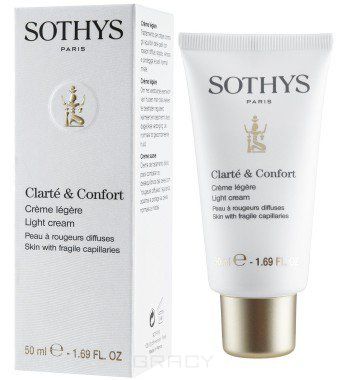 Sothys Легкий крем Clarte&Confort для чувствительной кожи и кожи с куперозом, 150 мл