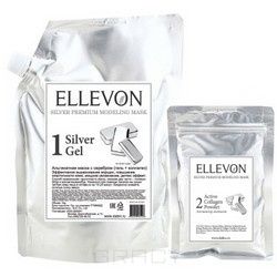 Ellevon Альгинатная маска премиум с серебром (гель + коллаген), 1000/100 мл
