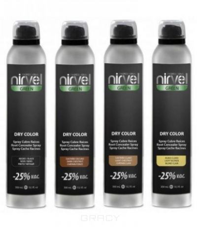 Nirvel Тонирующий спрей для волос Dry Color, 300 мл (4 оттенка), 300 мл, LIGHT BROWN (светло-коричневый)
