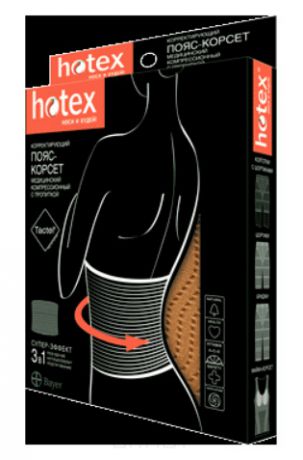 Hotex Пояс-корсет (2 цвета), 1 шт, черный