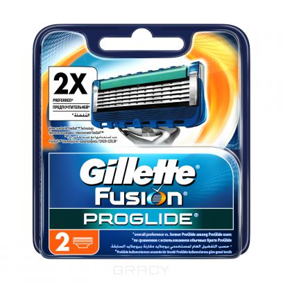 Gillette Сменные кассеты для бритья Fusion Proglide, 2 шт