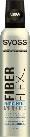 Syoss Мусс для волос FiberFlex Упругий объём экстрасильная фиксация, 250 мл