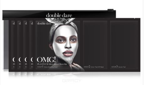 Double Dare OMG Трёхкомпонентный комплекс масок «Активный лифтинг и восстановление» Platinum, 5 шт