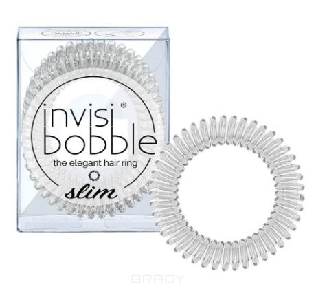 Invisibobble Резинка для волос SLIM Cristal Clear прозрачный, 3 шт