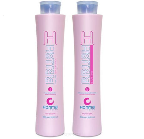 Honma Tokyo Набор Розовый ботокс для волос H-Brush Botox Capilar, Набор Розовый ботокс для волос H-Brush Botox Capilar, 2*250 мл