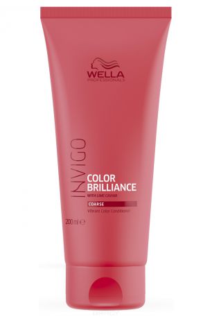 Wella Бальзам-уход для защиты цвета окрашенных жестких волос Invigo Color Brilliance, 200 мл, 1 л