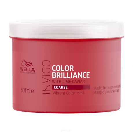 Wella Маска-уход для защиты цвета окрашенных жестких волос Invigo Color Brilliance, 150 мл