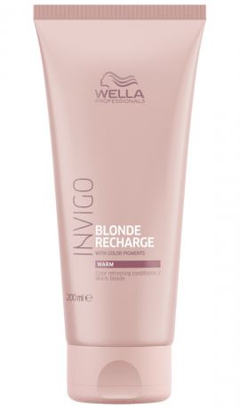 Wella Оттеночный бальзам-уход для тёплых светлых оттенков Invigo Blonde Recharge, 200 мл