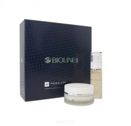 Bioline Подарочный набор бьюти-кейс Primaluce Exforadiance для обновления кожи лица, шеи и декольте с AHA кислотами, 50/30 мл