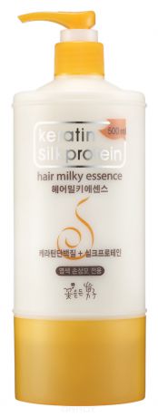 Flor de Man Питающая молочная эссенция для волос с протеинами шелка "МФ Кератин" Keratin Silkprotein hair milky essence, 500 мл