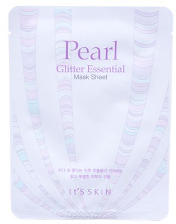 It's Skin Жемчужная маска "Глитер Эссеншиал", придающая сияние Pearl Glitter Essential Mask Sheet (giveaway), 22 г