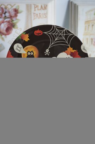 Тарелка декоративная с вашим текстом "к Хэллоуину"