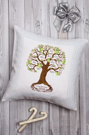 Подушка декоративная с Вашим именем "Семейное древо"