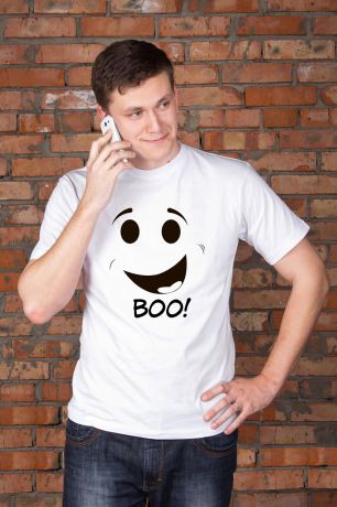 Футболка мужская с вашим текстом "Boo!"