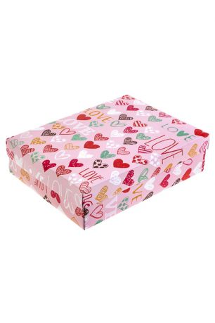 Коробка подарочная "Цветные сердца"