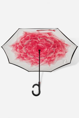 Зонт наоборот "Розовый пион"