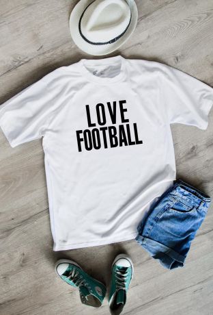 Футболка мужская "I love football"