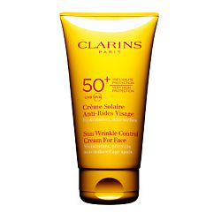CLARINS Солнцезащитный увлажняющий крем для лица, предупреждающий появление морщин ипигментных пятен UVA/UVB 50+ CREME SOLAIRE ANTI-RIDES VISAGE 75 мл