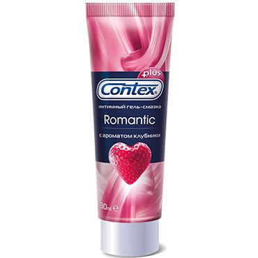 Contex Romantic, 30 мл Лубрикант с ароматом клубники
