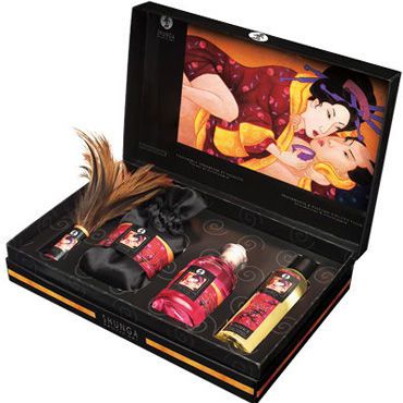 Shunga набор Нежность и страсть 4 предмета, с ароматом земляники и шампанского