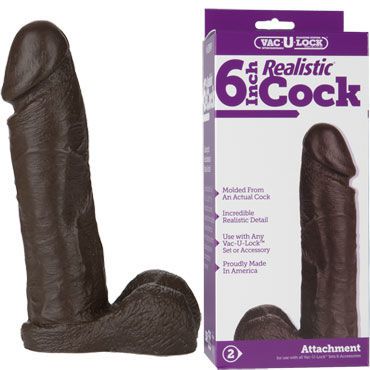 Doc Johnson Vac-U-Lock Realistic Cock Реалистичная насадка к трусикам