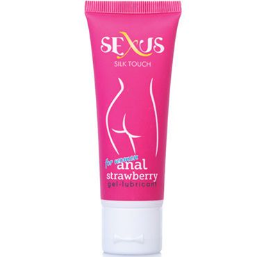 Sexus Silk Touch Strawberry Anal, 50мл Анальная гель-смазка на водной основе для женщин, с ароматом клубники