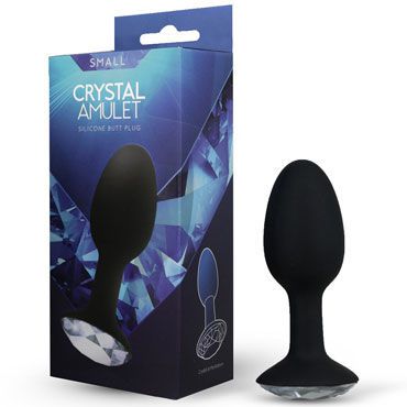 Gopaldas Crystal Amulet Small, черная Анальная пробка с кристалом