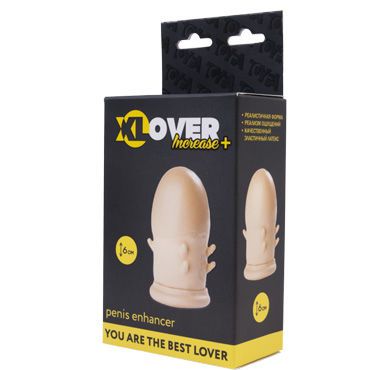 ToyFa Xlover Increase+ с усиками, 6 см Удлиняющая насадка на пенис