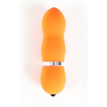 Sexus вибратор 10 см, оранжевый Водонепроницаемый, гладкий