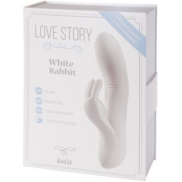 Lola Toys Love story White Rabbit, белый Вибратор с клиторальным стимулятором