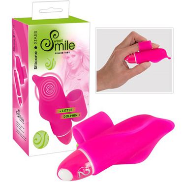 Smile Little Dolphin, розовый Пальчиковый вибратор