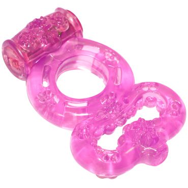 Lola Toys Rings Treadle, розовое Эрекционное кольцо с вибрацией